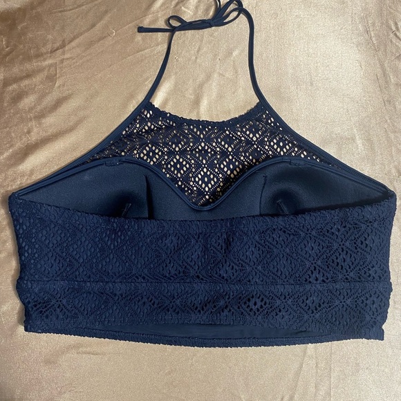 Torrid Black Halter Bikini Top with Textured Design - Picture 5 of 11